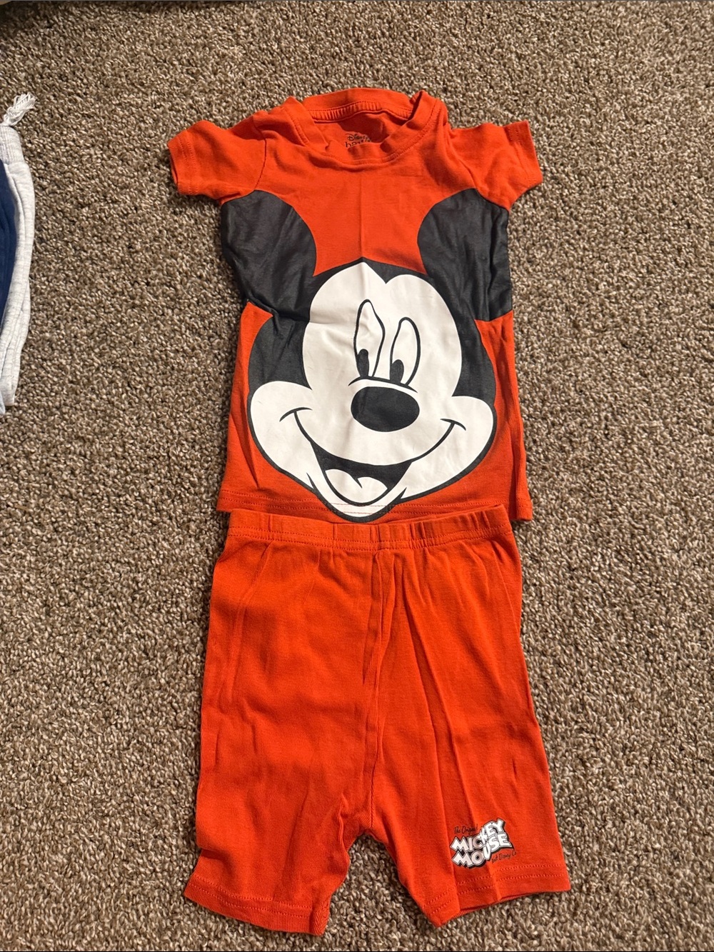 Mickey Mouse Orange Kids Pajama Set